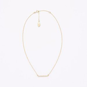 ANN TAYLOR PAVE CRYTAL BAR NECKLACE